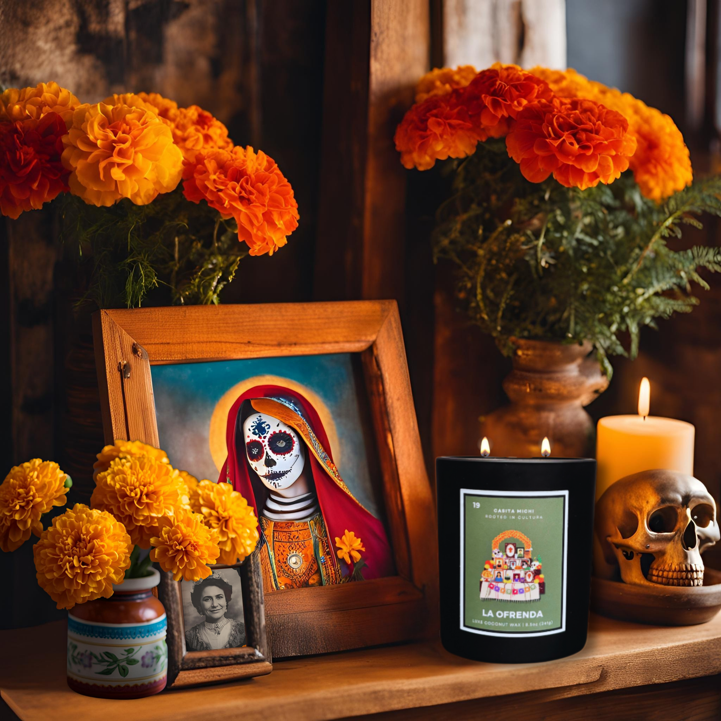 La Ofrenda | Día de los Muertos Lotería Candle