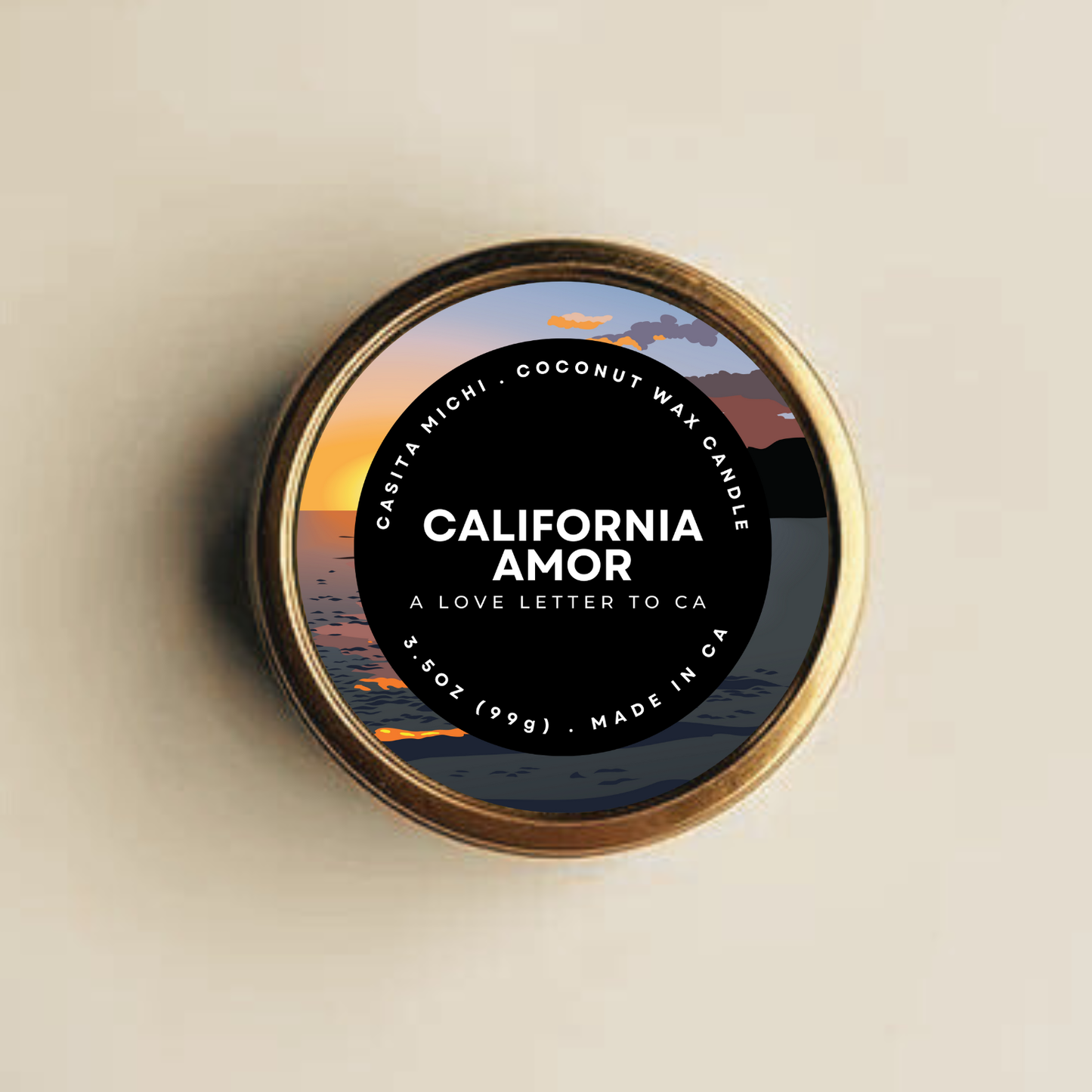 LATA DE VIAJE CALIFORNIA AMOR