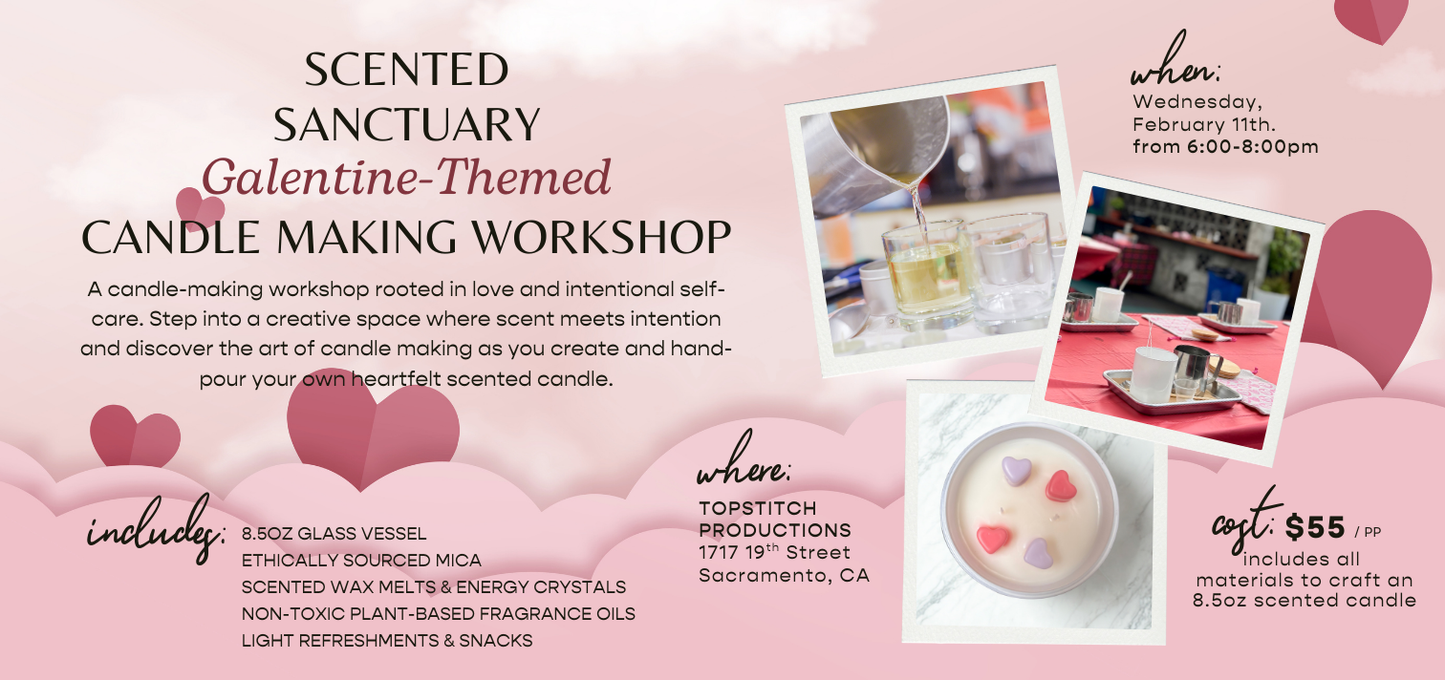 Scented Sanctuary: Galentine-Themed Candle Making  | February 11, 2026