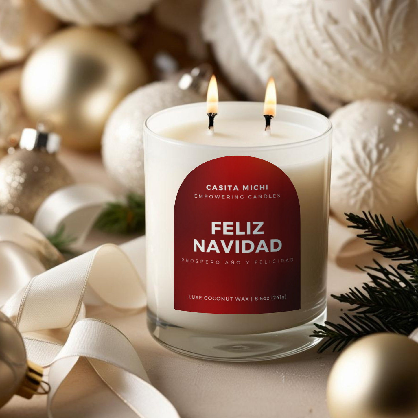 Feliz Navidad |  Holiday Candle