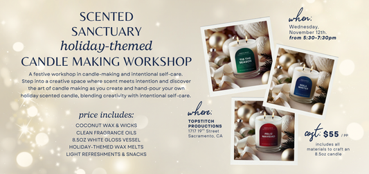 Scented Sanctuary: Holiday-Themed Candle Making  | November 12,2025