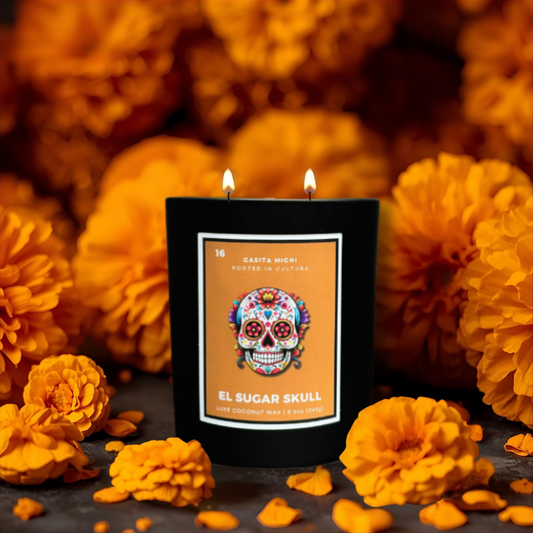 El Sugar Skull | Día de los Muertos Lotería Candle